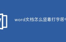 word文档怎么竖着打字居中