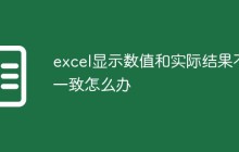 excel显示数值和实际结果不一致怎么办