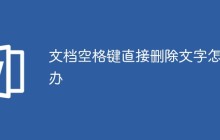 文档空格键直接删除文字怎么办