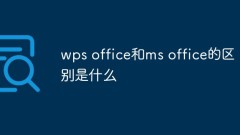 wps office和ms office的区别是什么