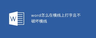 word怎么在横线上打字且不破坏横线