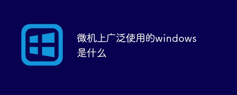 微電腦上廣泛使用的windows是什麼