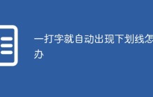 一打字就自动出现下划线怎么办