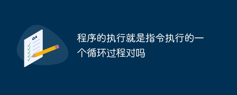 程式的執行就是指令執行的一個循環過程對嗎