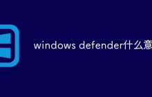 windows defender什么意思