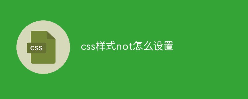 css样式not怎么设置