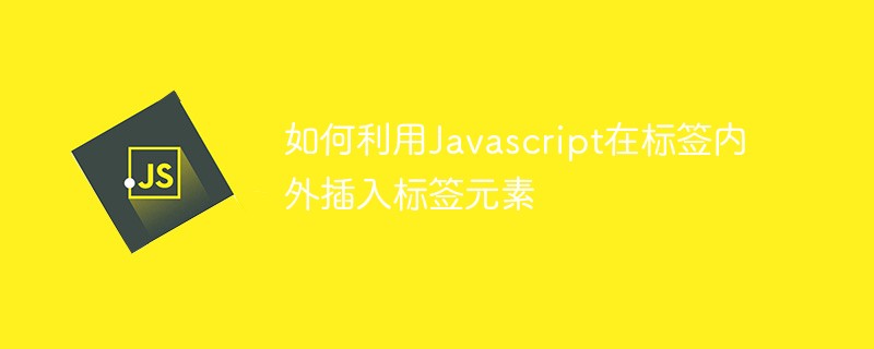 如何利用Javascript在标签内外插入标签元素