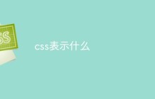 css表示什么