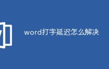 word打字延迟怎么解决