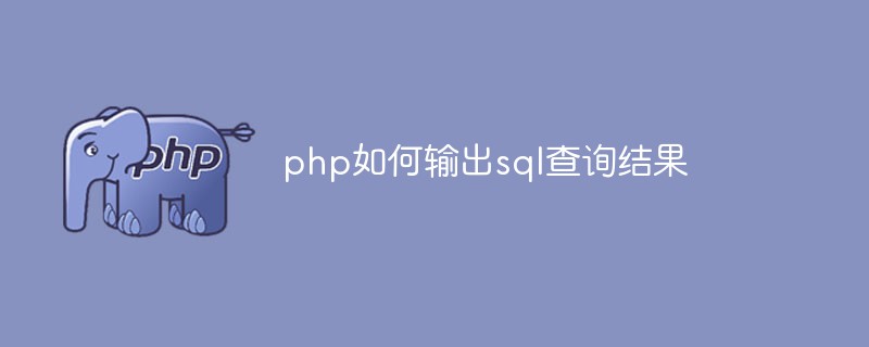 php如何輸出sql查詢結果