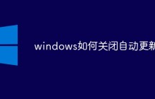 windows如何关闭自动更新