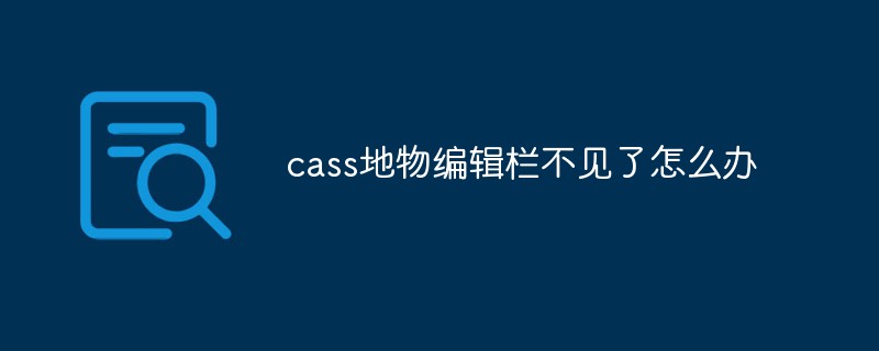 cass地物编辑栏不见了怎么办