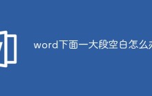 word下面一大段空白怎么办
