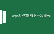 wps如何返回上一次操作