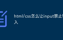 html/css怎么让input禁止输入