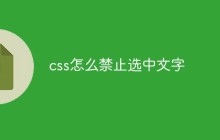 css怎么禁止选中文字