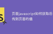 页面javascript如何获取后台传到页面的值