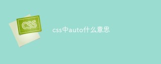 What does auto mean in css