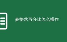 表格求百分比怎么操作