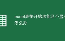 excel表格开始功能区不显示怎么办