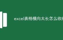 excel表格横向太长怎么收缩