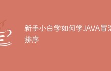新手小白学如何学JAVA冒泡排序