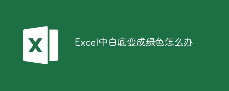 Excel で白い背景が緑色になる場合はどうすればよいですか?