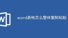 word表格怎么整体复制粘贴