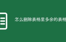 怎么删除表格里多余的表格
