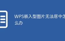WPS嵌入型图片无法居中怎么办