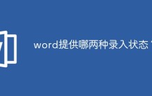 word提供哪两种录入状态？