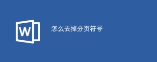 怎么去掉分页符号