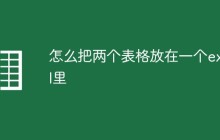 怎么把两个表格放在一个excel里