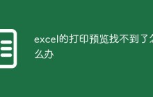excel的打印预览找不到了怎么办