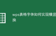 wps表格字体如何实现横竖转换