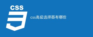 css高级选择器有哪些
