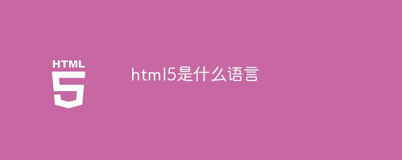 html5って何の言語ですか？