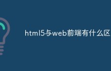 html5与web前端有什么区别