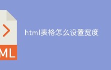 html表格怎么设置宽度
