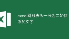 How to add text when the slash header in excel is divided into two