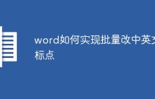 word如何实现批量改中英文标点