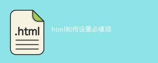 html如何设置必填项