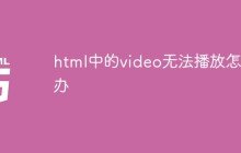 html中的video无法播放怎么办