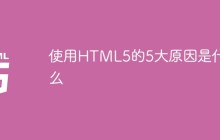 使用HTML5的5大原因是什么