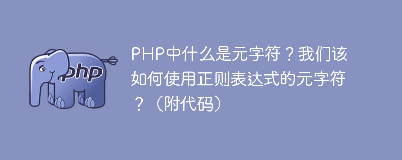 PHP中什么是元字符？我们该如何使用正则表达式的元字符？（附代码）