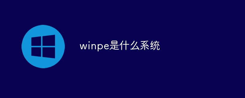 winpeとはどのようなシステムですか？