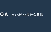 ms office是什么意思？