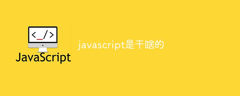 javascript是干啥的