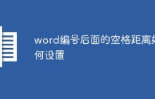 word编号后面的空格距离如何设置