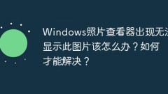 What should I do if Windows Photo Viewer cannot display this picture? How can this be solved?